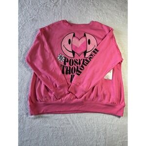 Justice Girls Bubblegum Pink Fleece Size XL Plus 16p/18p NWT Warm Cozy Sweater